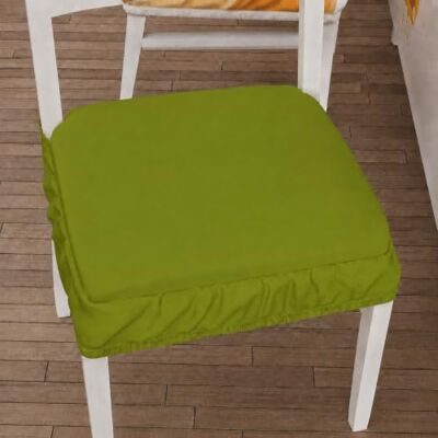 PETTI ARTIGIANI ITALIANI Cojines para Silla con Goma Elástica, Cojín de Silla Liso 40x40 cm, Pack de 2, Lavables, 100% Poliéster, Verde Claro PETTI ARTIGIANI ITALIANI Cojines para Silla con Goma Elástica, Cojín de Silla Liso 40x40 cm, Pack de 2, Lavables, 100% Poliéster, Verde Claro