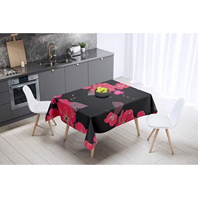 Bonamaison Mantel de Mesa antimoho, Secado rápido, Resistente a Las Manchas, Lavable a máquina, 100% poliéster, 145 x 145 cm, diseñado y Fabricado en Turquía Bonamaison Mantel de Mesa antimoho, Secado rápido, Resistente a Las Manchas, Lavable a máquina, 100% poliéster, 145 x 145 cm, diseñado y Fabricado en Turquía