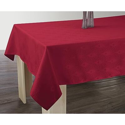 Le linge de Jules Mantel Antimanchas Damascado (150 x 300 cm), Color Rojo Le linge de Jules Mantel Antimanchas Damascado (150 x 300 cm), Color Rojo