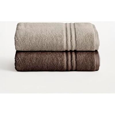 BOHEME Juego de 2 Toallas de Ducha Premium Piedra-Moka 70x140 cm BOHEME Juego de 2 Toallas de Ducha Premium Piedra-Moka 70x140 cm