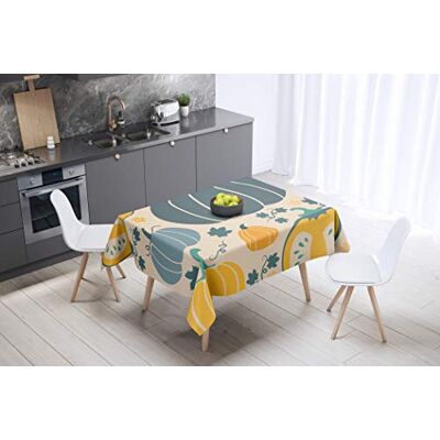 Bonamaison Mantel de Mesa antimoho, Secado rápido, Resistente a Las Manchas, Lavable a máquina, 100% poliéster, 145 x 145 cm, diseñado y Fabricado en Turquía Bonamaison Mantel de Mesa antimoho, Secado rápido, Resistente a Las Manchas, Lavable a máquina, 100% poliéster, 145 x 145 cm, diseñado y Fabricado en Turquía