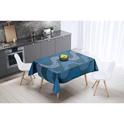 Bonamaison Mantel de Mesa antimoho, Secado rápido, Resistente a Las Manchas, Lavable a máquina, 100% poliéster, 145 x 145 cm, diseñado y Fabricado en Turquía Bonamaison Mantel de Mesa antimoho, Secado rápido, Resistente a Las Manchas, Lavable a máquina, 100% poliéster, 145 x 145 cm, diseñado y Fabricado en Turquía