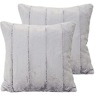 Paoletti Cojines llenos de poliéster empaques de emperatriz, Gris, 45 x 45cm, 2 Paoletti Cojines llenos de poliéster empaques de emperatriz, Gris, 45 x 45cm, 2