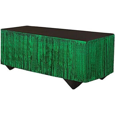 Rubies Forum Novelties Falda para mesa con flecos, 35,56 x 73,66 cm, color verde Rubies Forum Novelties Falda para mesa con flecos, 35,56 x 73,66 cm, color verde