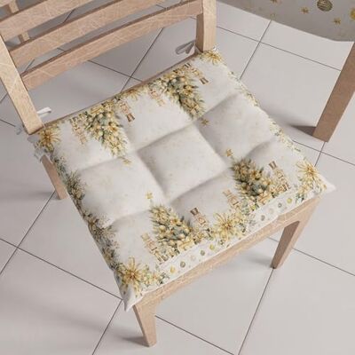 PETTI ARTIGIANI ITALIANI Cojines para Silla de Cocina navideños, Cojines para sillas de Navidad, Juego de 6 Unidades, Cojines para sillas navideños de Microfibra con Lazos, 100% Fabricado en Italia PETTI ARTIGIANI ITALIANI Cojines para Silla de Cocina navideños, Cojines para sillas de Navidad, Juego de 6 Unidades, Cojines para sillas navideños de Microfibra con Lazos, 100% Fabricado en Italia