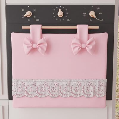 PETTI ARTIGIANI ITALIANI Funda para Horno con Encaje de Saint-Gall, Cubrehornos de Algodón, 50x42 cm, Rosa, Accesorios de Cocina 100% PETTI ARTIGIANI ITALIANI Funda para Horno con Encaje de Saint-Gall, Cubrehornos de Algodón, 50x42 cm, Rosa, Accesorios de Cocina 100%