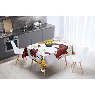 Bonamaison Kitchen Decoration, Tablecloth, 145 cm x 145 cm Designed and Manufactured in Turkey Bonamaison Kitchen Decoration, Tablecloth, 145 cm x 145 cm Designed and Manufactured in Turkey