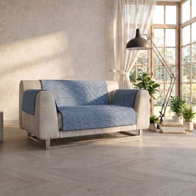 Italian Bed Linen Cubierta de sofá Anti-Deslizamiento Confort,2 Plazas, Azul Oscuro Italian Bed Linen Cubierta de sofá Anti-Deslizamiento Confort,2 Plazas, Azul Oscuro