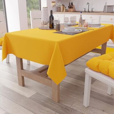 PETTI ARTIGIANI ITALIANI Mantel de Mesa, Mantel de Cocina de algodón Liso, Amarillo, para 15 plazas (140 x 300 cm) PETTI ARTIGIANI ITALIANI Mantel de Mesa, Mantel de Cocina de algodón Liso, Amarillo, para 15 plazas (140 x 300 cm)