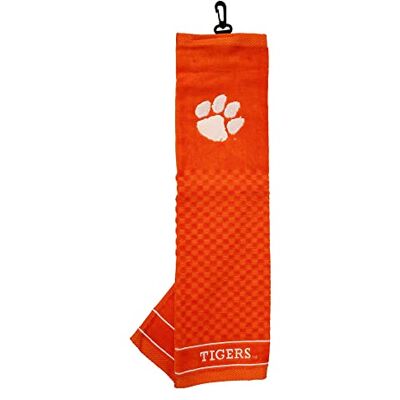 Team Golf NCAA Clemson Tigers Toalla de Golf Bordada con diseño a Cuadros, Logotipo Bordado Team Golf NCAA Clemson Tigers Toalla de Golf Bordada con diseño a Cuadros, Logotipo Bordado