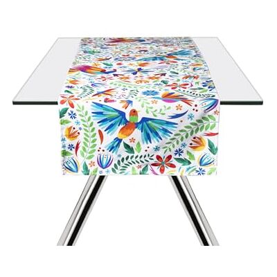 Excelsa Mexican Flowers Camino de Mesa, 100% algodón, 45 x 140 cm, Multicolor Excelsa Mexican Flowers Camino de Mesa, 100% algodón, 45 x 140 cm, Multicolor
