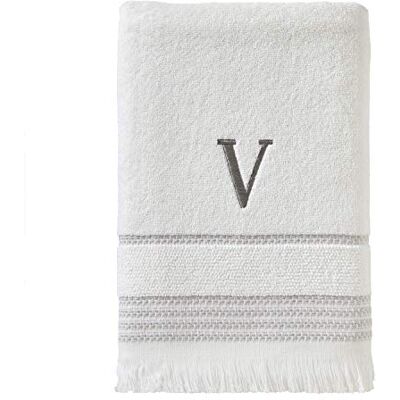SKL Home Toalla de Baño, V, Algodón, Blanco, 28x54 SKL Home Toalla de Baño, V, Algodón, Blanco, 28x54