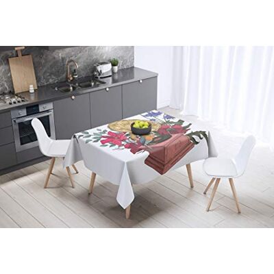Bonamaison Kitchen Decoration, Tablecloth, 145 cm x 145 cm Designed and Manufactured in Turkey Bonamaison Kitchen Decoration, Tablecloth, 145 cm x 145 cm Designed and Manufactured in Turkey
