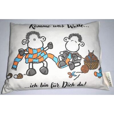 Traumhafte Genusswelten Cojín de Pino de Sheepworld 19 x 26 cm Komme Was Wolle Ich Bin für Dich da Traumhafte Genusswelten Cojín de Pino de Sheepworld 19 x 26 cm Komme Was Wolle Ich Bin für Dich da
