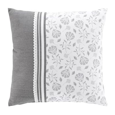 Douceur d'Intérieur Flavie Cojín con Funda extraíble (45 x 45 cm), algodón y poliéster Estampado Douceur d'Intérieur Flavie Cojín con Funda extraíble (45 x 45 cm), algodón y poliéster Estampado