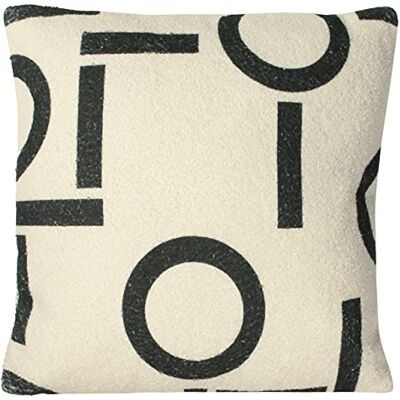 furn. Shearling Circa Polyester Filled Cushion, Black, 43 x 43cm furn. Shearling Circa Polyester Filled Cushion, Black, 43 x 43cm