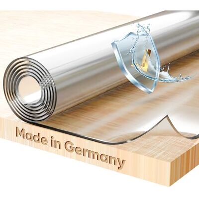 BEAUTEX Película transparente de 2 mm + borde biselado, mantel transparente, protección de mesa, Made in Germany, dimensiones personalizadas, se puede seleccionar el tamaño (Ancho 60 cm x Longitud 190 cm) BEAUTEX Película transparente de 2 mm + borde biselado, mantel transparente, protección de mesa, Made in Germany, dimensiones personalizadas, se puede seleccionar el tamaño (Ancho 60 cm x Longitud 190 cm)
