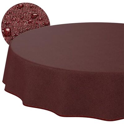 ANRO Mantel Lavable, Aspecto de Lino, Redondo, 120 cm, para jardín, Interior y Exterior, Impermeable, Resistente a la Suciedad, fácil de Limpiar, con Dobladillo ANRO Mantel Lavable, Aspecto de Lino, Redondo, 120 cm, para jardín, Interior y Exterior, Impermeable, Resistente a la Suciedad, fácil de Limpiar, con Dobladillo