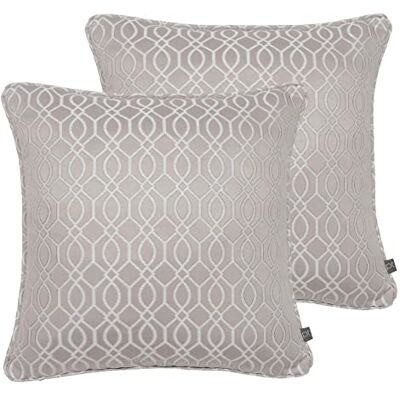 Prestigious Textiles Cojines llenos de Plumas de Rascacielos (Paquete Doble), Stone, 43 x 43cm, 2 Prestigious Textiles Cojines llenos de Plumas de Rascacielos (Paquete Doble), Stone, 43 x 43cm, 2