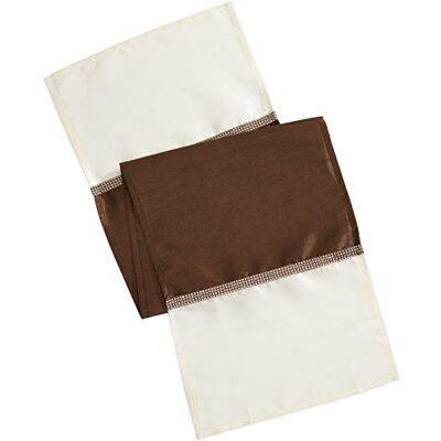 Eurofirany Cho/tiara2/K + Bra Mantel, poliéster, Beige, 40 x 140 x 1 cm Eurofirany Cho/tiara2/K + Bra Mantel, poliéster, Beige, 40 x 140 x 1 cm