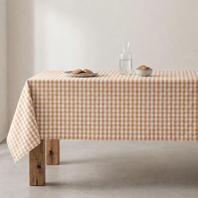 GAMUSI - Rectangular-Checkered - Beige - Mantel GAMUSI - Rectangular-Checkered - Beige - Mantel