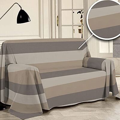 PENSIERI DELICATI Funda de Sofá 220 x 290 cm Made in Italy, Toalla 100% Algodón Puro Reciclado Teñido de Hilo, Fantasía Banda Beige, Ideal como Tela Decoración, Cubre Sofá, Manta Pícnic PENSIERI DELICATI Funda de Sofá 220 x 290 cm Made in Italy, Toalla 100% Algodón Puro Reciclado Teñido de Hilo, Fantasía Banda Beige, Ideal como Tela Decoración, Cubre Sofá, Manta Pícnic