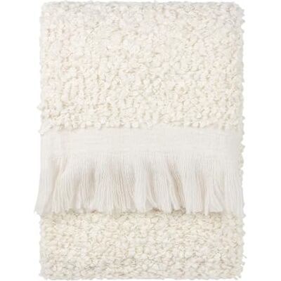 Ulsmere Bouclé Manta con Flecos 130cm x 180cm - Manta Ulsmere Bouclé Manta con Flecos 130cm x 180cm - Manta