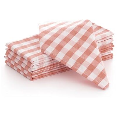GAMUSI - Pack 6 - Cotton-Polyester - Vichy - Servilletas GAMUSI - Pack 6 - Cotton-Polyester - Vichy - Servilletas