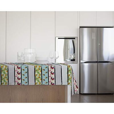 GEMITEX Mantel de Verano Tropical Afelpado Plus 140 x 240 decoración 4108, Ideal para mesas de Exterior, Fiestas y Fiestas, Fabricado en Italia, PVC GEMITEX Mantel de Verano Tropical Afelpado Plus 140 x 240 decoración 4108, Ideal para mesas de Exterior, Fiestas y Fiestas, Fabricado en Italia, PVC