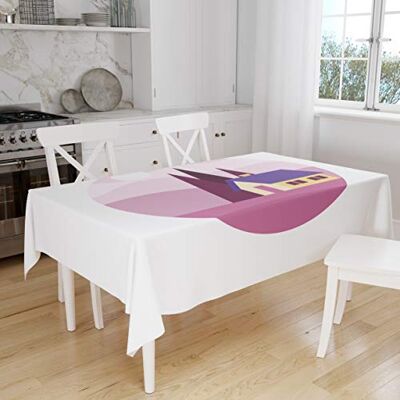 Bonamaison Mantel de Mesa antimoho, Secado rápido, Resistente a Las Manchas, Lavable a máquina, 100% poliéster, 145 x 180 cm, diseñado y Fabricado en Turquía Bonamaison Mantel de Mesa antimoho, Secado rápido, Resistente a Las Manchas, Lavable a máquina, 100% poliéster, 145 x 180 cm, diseñado y Fabricado en Turquía