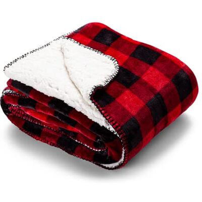 SWEET HOME Karanda Red Doppio Capa Sherpa de Doble Capa - Manta SWEET HOME Karanda Red Doppio Capa Sherpa de Doble Capa - Manta
