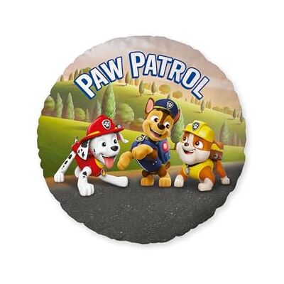 Herding Cojín Redondo con diseño de la Patrulla Canina, 50 cm de diámetro, 100% poliéster Herding Cojín Redondo con diseño de la Patrulla Canina, 50 cm de diámetro, 100% poliéster