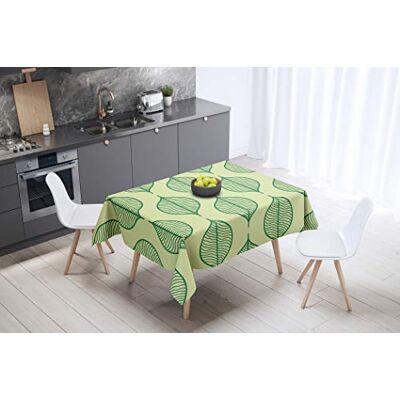 Bonamaison Mantel de Mesa antimoho, Secado rápido, Resistente a Las Manchas, Lavable a máquina, 100% poliéster, 145 x 145 cm, diseñado y Fabricado en Turquía Bonamaison Mantel de Mesa antimoho, Secado rápido, Resistente a Las Manchas, Lavable a máquina, 100% poliéster, 145 x 145 cm, diseñado y Fabricado en Turquía