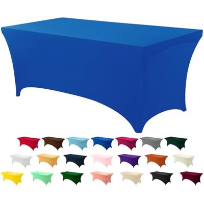 Utopia Kitchen 1 Paquet de Manteles Rectangulares de Poliéster (6 pies 183 cm) Elásticos de Spandex, Cubre Mesas para Bodas, Bares, Artesanías, Exposiciones (Azul) Utopia Kitchen 1 Paquet de Manteles Rectangulares de Poliéster (6 pies 183 cm) Elásticos de Spandex, Cubre Mesas para Bodas, Bares, Artesanías, Exposiciones (Azul)