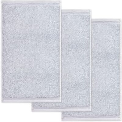 Möve Superwuschel Juego de 3 Toallas de Mano, 30 x 50 cm, 100% algodón, Gris Plata Möve Superwuschel Juego de 3 Toallas de Mano, 30 x 50 cm, 100% algodón, Gris Plata
