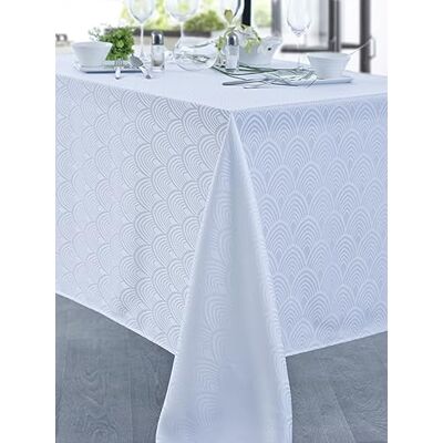 CALITEX Mantel Damasco (Redondo, 180 cm), Color Blanco CALITEX Mantel Damasco (Redondo, 180 cm), Color Blanco