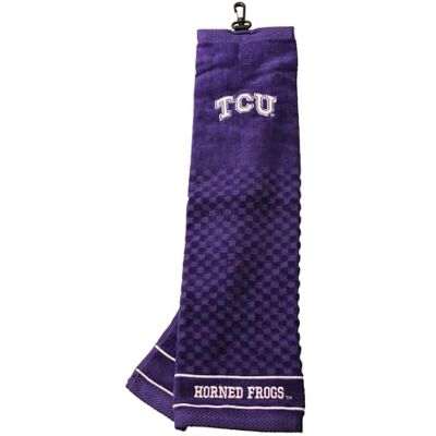 Team Golf NCAA TCU Horned Frogs Toalla de Golf Bordada Toalla de Golf Bordada, diseño de Estropajo a Cuadros, Logotipo Bordado Team Golf NCAA TCU Horned Frogs Toalla de Golf Bordada Toalla de Golf Bordada, diseño de Estropajo a Cuadros, Logotipo Bordado