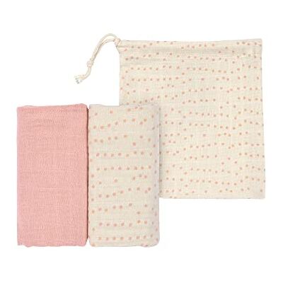 Lässig Paños de Muselina 2 unidades Rosa - Bebé Lässig Paños de Muselina 2 unidades Rosa - Bebé