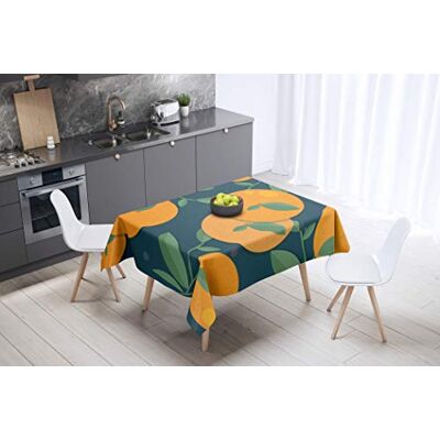 Bonamaison Mantel de Mesa antimoho, Secado rápido, Resistente a Las Manchas, Lavable a máquina, 100% poliéster, 145 x 145 cm, diseñado y Fabricado en Turquía Bonamaison Mantel de Mesa antimoho, Secado rápido, Resistente a Las Manchas, Lavable a máquina, 100% poliéster, 145 x 145 cm, diseñado y Fabricado en Turquía