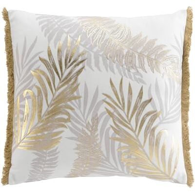Douceur d'Intérieur Melisse Cojín con Funda extraíble (50 x 50 cm), algodón y poliéster Estampado Douceur d'Intérieur Melisse Cojín con Funda extraíble (50 x 50 cm), algodón y poliéster Estampado
