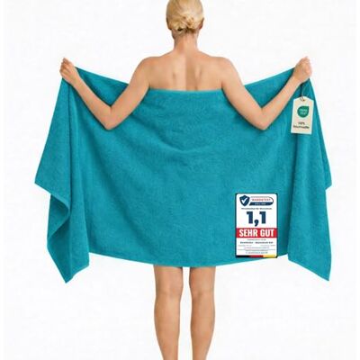 Komfortec Toalla de Baño Grande 100 x 200 cm – 100% Algodón – Toalla Extra Grande – Suave y Altamente Absorbente – Turquesa Komfortec Toalla de Baño Grande 100 x 200 cm – 100% Algodón – Toalla Extra Grande – Suave y Altamente Absorbente – Turquesa