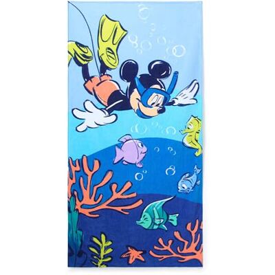 Disney Official, Mickey Mouse, Toalla Infantil para Playa, Piscina o baño, algodón Suave de Secado rápido, H150 x W74cm Disney Official, Mickey Mouse, Toalla Infantil para Playa, Piscina o baño, algodón Suave de Secado rápido, H150 x W74cm