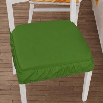 PETTI ARTIGIANI ITALIANI Cojines para Silla con Goma Elástica, Cojín de Silla Liso 40x40 cm, Pack de 6, Lavables, 100% Poliéster, Verde PETTI ARTIGIANI ITALIANI Cojines para Silla con Goma Elástica, Cojín de Silla Liso 40x40 cm, Pack de 6, Lavables, 100% Poliéster, Verde