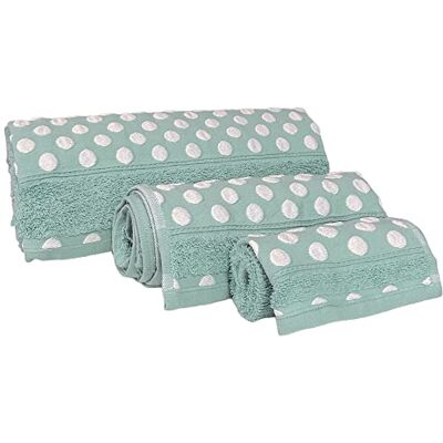 WELL HOME MOBILIARIO & DECORACIÓN JUEGO DE 3 TOALLAS DE BAÑO DE ALGODÓN DE RIZO 450 GR/M2, DE 50X30; 100X50; 150X100 CM, COLOR AQUA DE la COLECCIÓN TOPACIO, WELL HOME MOBILIARIO & DECORACIÓN JUEGO DE 3 TOALLAS DE BAÑO DE ALGODÓN DE RIZO 450 GR/M2, DE 50X30; 100X50; 150X100 CM, COLOR AQUA DE la COLECCIÓN TOPACIO,