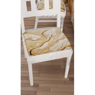 PETTI ARTIGIANI ITALIANI Juego de 2 Cojines para sillas de Cocina, Efecto mármol Beige, 40 x 40 cm, Fundas cuadradas con Goma elástica para Comedor, de Microfibra, 100% Made in Italy PETTI ARTIGIANI ITALIANI Juego de 2 Cojines para sillas de Cocina, Efecto mármol Beige, 40 x 40 cm, Fundas cuadradas con Goma elástica para Comedor, de Microfibra, 100% Made in Italy