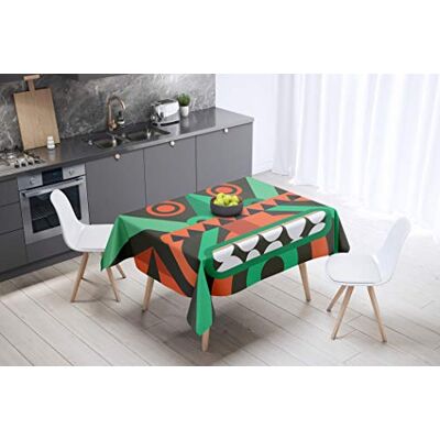 Bonamaison Mantel de Mesa antimoho, Secado rápido, Resistente a Las Manchas, Lavable a máquina, 100% poliéster, 145 x 145 cm, diseñado y Fabricado en Turquía Bonamaison Mantel de Mesa antimoho, Secado rápido, Resistente a Las Manchas, Lavable a máquina, 100% poliéster, 145 x 145 cm, diseñado y Fabricado en Turquía