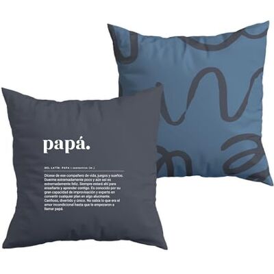 Uo Funda de Cojín Papá Extraordinario Azul Marino - Funda de Cojín Uo Funda de Cojín Papá Extraordinario Azul Marino - Funda de Cojín