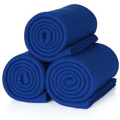 ALCLEAR 3 Piezas de Mantas de Forro Polar Oeko Tex, Color Azul Marino, Gran tamaño 130x160 cm, más de 200 g/m2, Manta de sofá, salón, Picnic ALCLEAR 3 Piezas de Mantas de Forro Polar Oeko Tex, Color Azul Marino, Gran tamaño 130x160 cm, más de 200 g/m2, Manta de sofá, salón, Picnic
