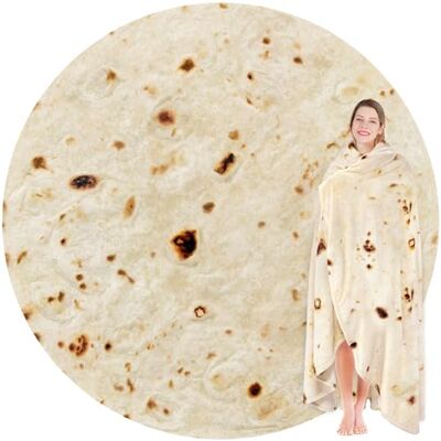 Jorbest Burritos Manta con diseño de Tortilla para Burritos (Reversible) Jorbest Burritos Manta con diseño de Tortilla para Burritos (Reversible)