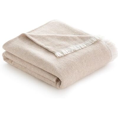 Todocama Manta de Algodón Extrasuave con Diseño Rayas, Colcha Multiusos Four Seasons para Sofá, Cama, Funda Decorativa y Manta Fular (Beige Arena, 180x240cm). Todocama Manta de Algodón Extrasuave con Diseño Rayas, Colcha Multiusos Four Seasons para Sofá, Cama, Funda Decorativa y Manta Fular (Beige Arena, 180x240cm).